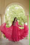Ka 1276 Georgette Bandhani Print Navratri Gown Collections